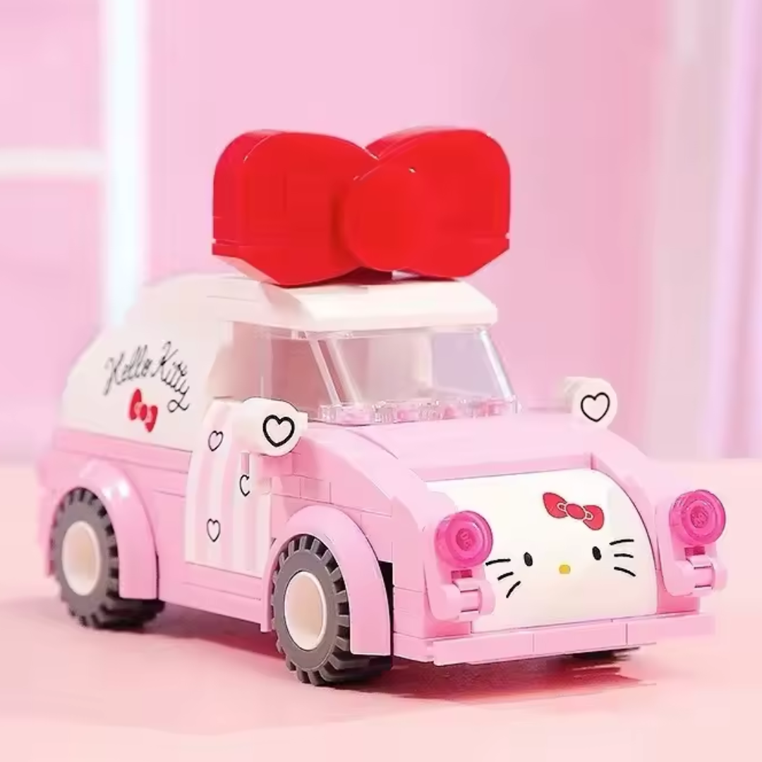 Hello Kitty Pink Car Building Blocks