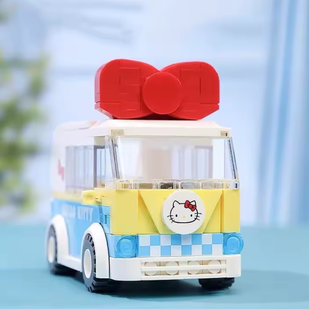 Hello Kitty Blue Car Building Blocks